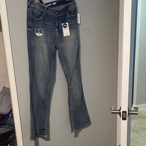 Wallflower Women's Classic Boot Cut Jeans - Dark Blue